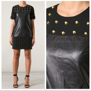 MICHAEL Kors Leather Studded Dress, Sz 4